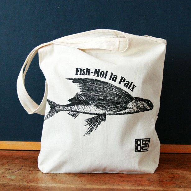 Tote bag - Sac en coton Bio - Poisson