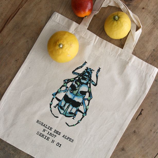 Tote bag - Sac de courses en coton - Fourre-tout - Rosalie des Alpes