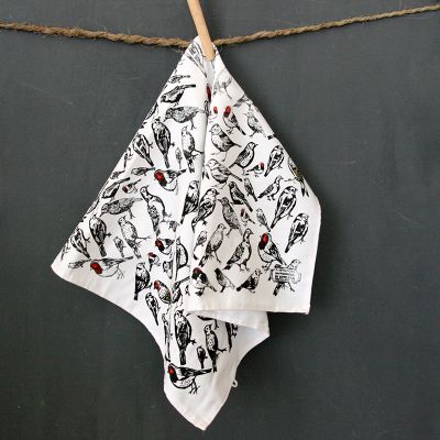 Torchon de cuisine en coton -Tea towel - Oiseaux