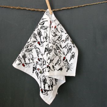 Torchon de cuisine en coton -Tea towel - Oiseaux