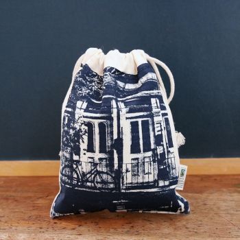 Sac de rangement - Pochon en coton Bio - Architecture-Immeuble-Ville